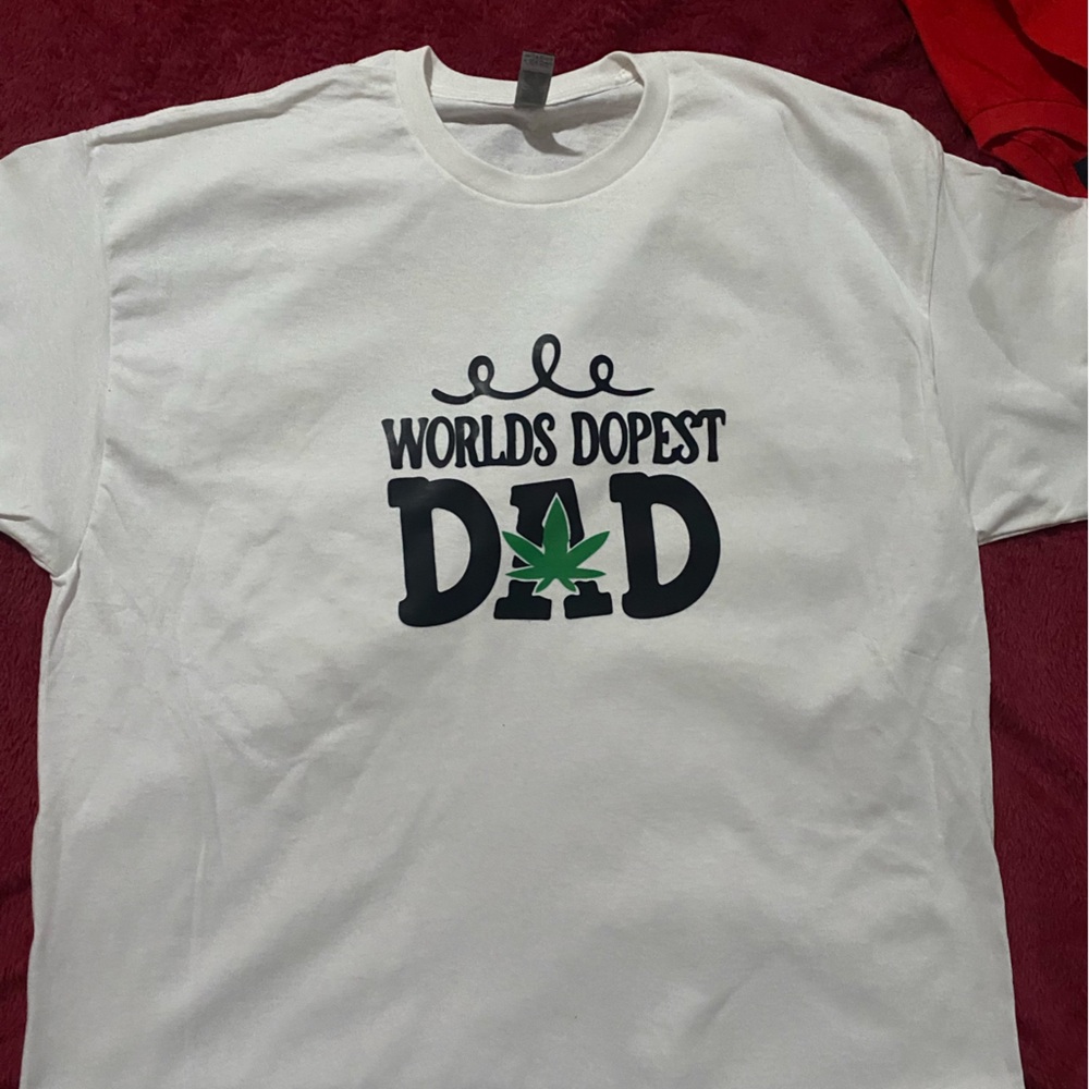 World's Dopest Dad White T-Shirt